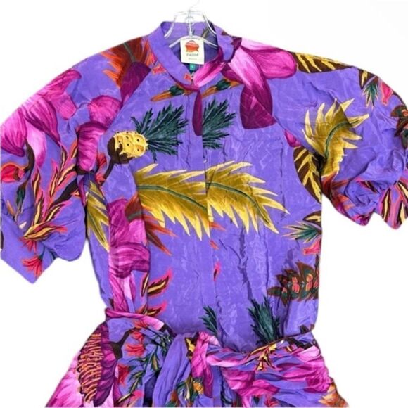 FARM Rio NWT Maxi Flowers Maxi Dress Purple Size XS MSRP $265 - Picture 6 of 11